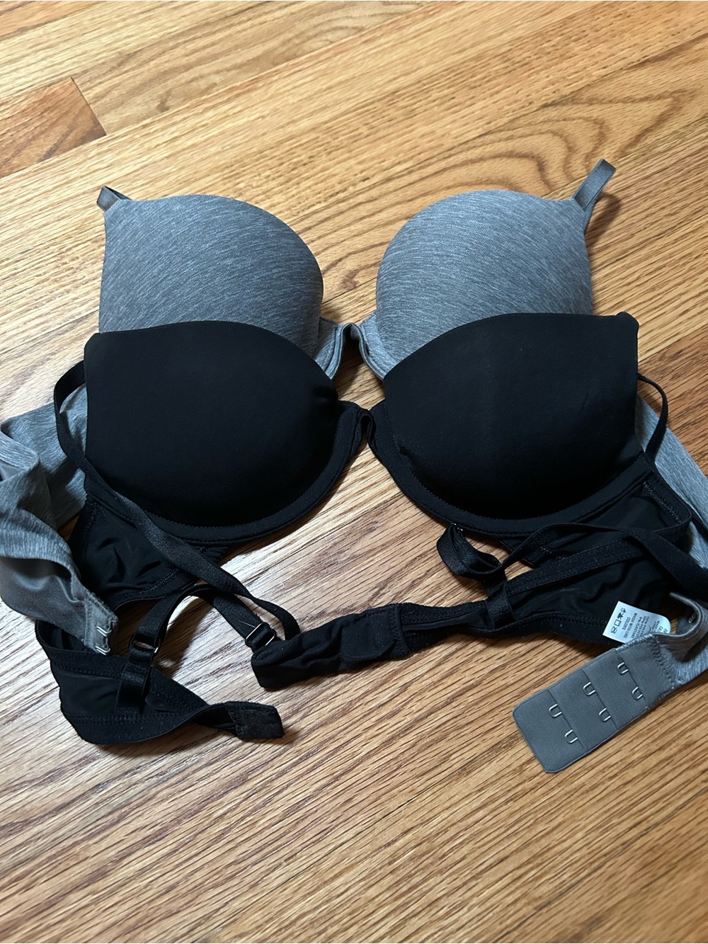 aerie Gray padded Bra and Black H&M Bra